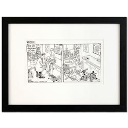 Bizarro, "Reflexes" is a Framed Original Pen & Ink Drawing by Dan Piraro, Hand Signed by the Artist 