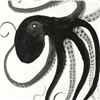 Image 2 : Wyland, "Octopus" Original Sumi Ink Painting, Hand Signed with Certificate of Authenticity.