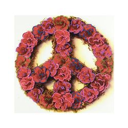 Steve Kaufman (1960-2010), "Peace" Hand Embellished Limited Edition Silkscreen on Canvas, Numbered 1