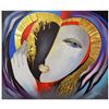 Image 1 : Arbe ,"Sweetheart" Original Mixed Media on Canvas with Gold Embellishing; Hand-Signed with Certifica