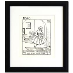 Bizarro!  Prom  is a Framed Original Pen & Ink Drawing, by Dan Piraro, Hand Signed by the Artist wit