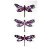 Image 1 : Patricia Govezensky- Original Painting on Cutout Steel (Set of 3) "Set of 3 Dragonfly"