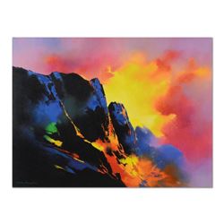 Thomas Leung, "Lava Decent" Hand Embellished Limited Edition on Canvas, Numbered 82/100 and Hand Sig