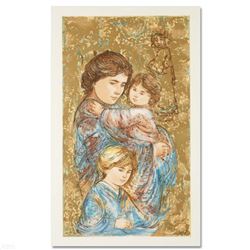  Golden Times  Limited Edition Serigraph by Edna Hibel (1917-2014), Numbered and Hand Signed with Ce