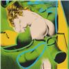 Image 2 : Ringo, "Figure Out the Window" One-of-a-Kind Hand-Pulled Silkscreen and Mixed Media Painting on Canv