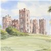 Image 2 : Martin Goode (1932-2002), "Riber Castle, Derbyshire" Framed Original Watercolor Painting, Hand Signe