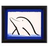 Image 1 : Wyland, "Dolphin" Framed Original Sumi Ink and Watercolor Painting, Hand Signed with Certificate of 
