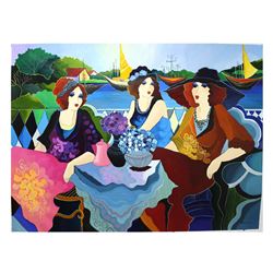 Patricia Govezensky- Original Acrylic On Canvas "Friends For Life"