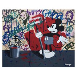 Nastya Rovenskaya- Mixed Media  Mickey's Renovation 