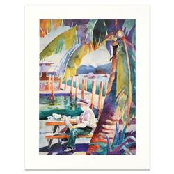 Sissi Janku,  Dockside Catch  Limited Edition Lithograph, Numbered and Hand Signed.