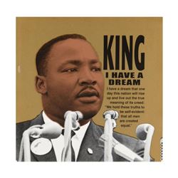 Steve Kaufman (1960-2010),  Martin Luther King  Limited Edition Silkscreen on Canvas, Numbered 36/50