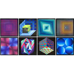 Victor Vasarely (1908-1997)- Heliogravure prints  Progressions 2 Portfolio 