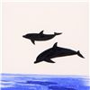 Image 2 : Wyland, "Two Dolphins" Framed Original Watercolor Painting, Hand Signed with Certificate of Authenti