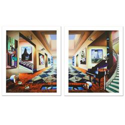  Perfect Afternoon  Limited Edition Giclee Diptych on Canvas by Ferjo, Numbered and Hand Signed with