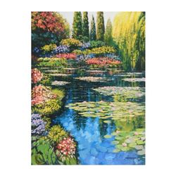 Howard Behrens (1933-2014), "Shimmering Waters Of Giverny" Limited Edition on Canvas, Numbered and S