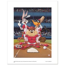 "At the Plate (Reds)" Numbered Limited Edition Giclee from Warner Bros. with Certificate of Authenti