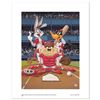 Image 1 : "At the Plate (Reds)" Numbered Limited Edition Giclee from Warner Bros. with Certificate of Authenti