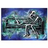 Image 1 : Mark Kostabi "The Stroke Of Midnight,2019" Hand Signed Original Artwork with COA.