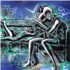 Image 2 : Mark Kostabi "The Stroke Of Midnight,2019" Hand Signed Original Artwork with COA.