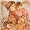 Image 2 : Edna Hibel (1917-2014), "Lorelei and Children" Limited Edition Lithograph on Rice Paper, Numbered an