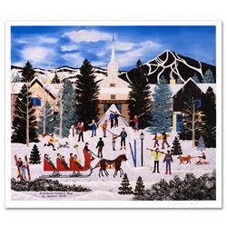  Embracing Winter's Joys  Limited Edition Lithograph by Jane Wooster Scott, Numbered and Hand Signed