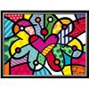 Image 1 : Romero Britto "Heart Butterfly" Custom Framed Offset Lithograph