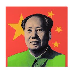 Steve Kaufman (1960-2010),  Mao  Hand Embellished Limited Edition Silkscreen on Canvas, Numbered 19/