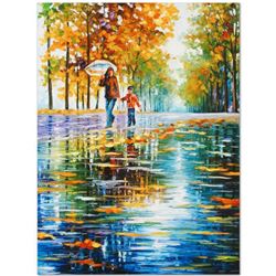 Leonid Afremov "Stroll in an Autumn Park" Limited Edition Giclee on Canvas, Numbered and Signed; Cer