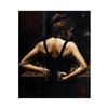 Image 1 : Fabian Perez, "Medias Negras VI" Hand Textured Limited Edition Giclee on Board. Hand Signed and Numb