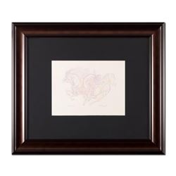 Guillaume Azoulay, "Etude AZI" Framed Original Drawing, Hand Signed with Letter of Authenticity.