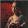 Image 2 : Fabian Perez, "Michiko" Hand Textured Limited Edition Giclee on Canvas. Hand Signed and Numbered AP 