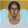 Image 2 : Nivia Gonzales (1946-2017), "Angelita" Limited Edition Serigraph with Gold Leaf, Numbered and Hand S