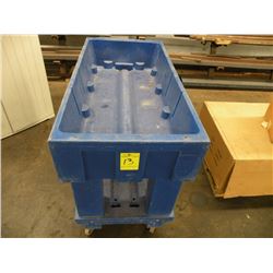 Plastic tub on wheels
