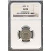 Image 1 : 1882 Shield Nickel Coin NGC AU58