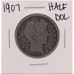 1907 Barber Liberty Head Half Dollar Coin