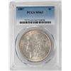 Image 1 : 1887 $1 Morgan Silver Dollar Coin PCGS MS63