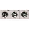 Image 1 : Lot of (3) Proof 1960 Franklin Half Dollar Coins