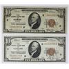 Image 1 : TWO 1929 $10.00 FEDERAL RESERVE BANK NOTES