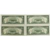 Image 2 : FOUR PCS. 1863  $5.00 U.S. NOTES: STAR NOTES: