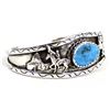 Image 2 : Native American Navajo Silver Turquoise Bracelet