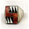 Image 1 : Native American Zuni Inlay Ring, Size 10