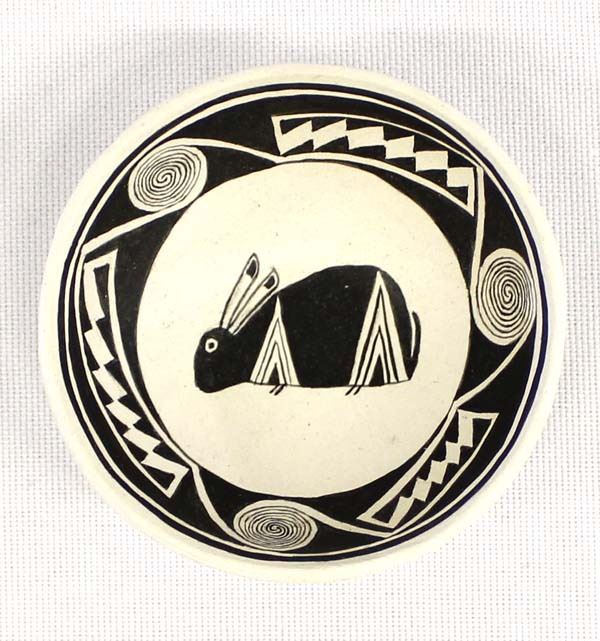Mimbres Rabbit Acoma Miniature Mimbres Designed Rabbit Bowl