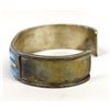 Image 2 : Zuni Sterling & Turquoise Overlay Cuff Bracelet 24