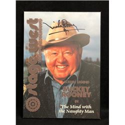 MICKEY ROONEY SIGNED 8 X 10 PLAQUE