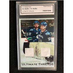 1/1 GAME WORN DUAL JERSEY H. SEDIN/ D. SEDIN (ULTIMATE THREADS)