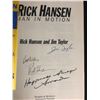 Image 2 : RICK HANSEN & JIM TAYLOR SIGNED "MAN IN MOTION" BIOGRAPHY BOOK