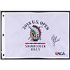 Image 1 : PHIL MICKELSON SIGNED U.S OPEN GOLF PIN FLAG (JSA COA)