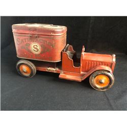 COLLECTIBLE VINTAGE TOBACCO TIN/ TRUCK LOT