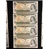 Image 1 : 1973 $1 UNCIRCULATED SEQUENTIAL CANADIAN BANK NOTES