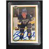 Image 1 : BRETT HULL SIGNED BOWMAN HOCKEY CARD